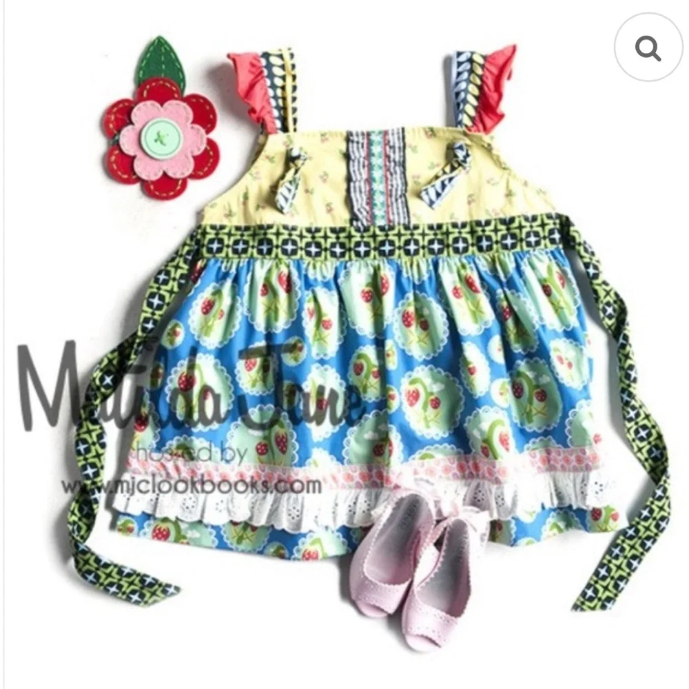 Matilda Jane Love Bug Knot Top Strawberries Ruffles Wonderful Parade NWT Size 2
